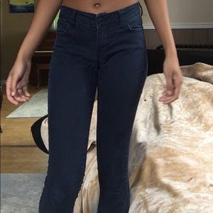 High waist dark skinny jeans